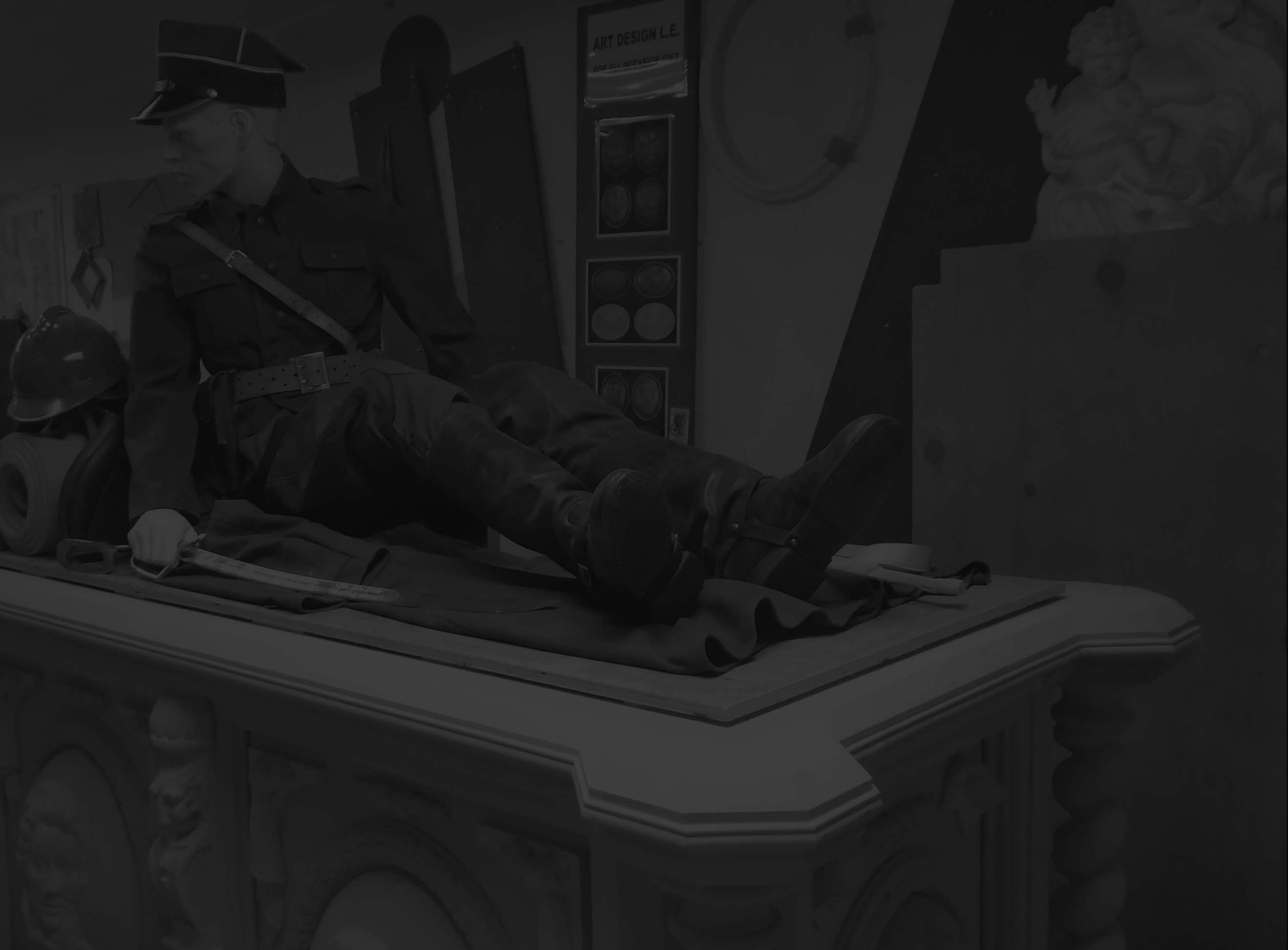 Polish Ulhan in black and white
